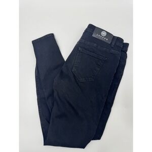 Legend London Mens Black Distressed Skinny Jeans W32 L30